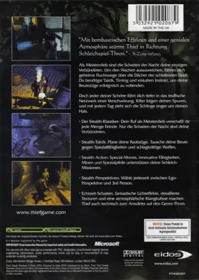 Thief Deadly Shadows (USA) box cover back